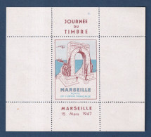 France - Vignette - Journée Du Timbre - Marseille - Porte De L'union Française - Neuf Sans Charnière ** - 15 Mars 1947 - Philatelic Fairs