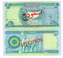Iraq 500 Dinars SPECIMEN P-92 2003 UNC Rare - Irak