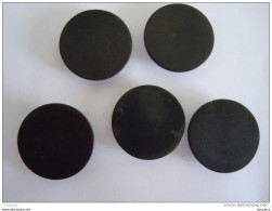 5 Knopen 5 Boutons Diam 2,5 Cm Bakeliet Bakelite Zwart Noir - Botones