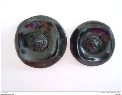 2 Knopen 2 Boutons Caseine Noir  3 & 3,50 Cm - Boutons