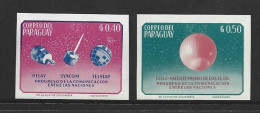 Paraguay 1964 United Nations 0.4G  & 0.5G Satellites  Imperforate Singles MNH - Paraguay