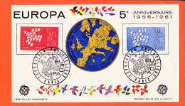 39178 / ⭐ Feuillet EUROPA Y.T 1309-1310 Paris 5e Anniversaire 1956-1961 PARIS 19 Septembre  - 1961