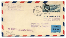 1941 Hartford, Conn., Nach München, Zensur, Luftpost, Air Mail - 1941-60