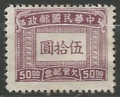 CHINE / TAXE N° 75 NEUF Sans Gomme - Postage Due