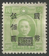 CHINE  N° 509 NEUF Sans Gomme  - 1912-1949 Republic