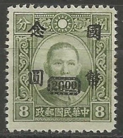 CHINE  N° 453 NEUF Sans Gomme  - 1912-1949 Republic