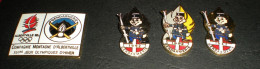 LOT 4 PIN'S DISPOSITIF GENDARMERIE AUX JEUX OLYMPIQUES D'HIVER D'ALBERVILLE 1992 - Otros & Sin Clasificación