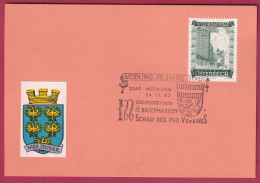 Österreich MNr. 860 Sonderstempel 14. 11. 1965 Mödling , 90 Jahre Stadt - Briefe U. Dokumente