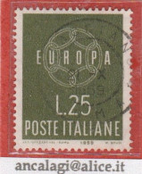 USATI ITALIA 1959 - Ref.0134B - "EUROPA" 1 Val. Da L.25 - - 1946-60: Oblitérés