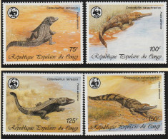 Cambodja 1987, Postfris MNH, WWF, Crocodiles - Nuevas/fijasellos