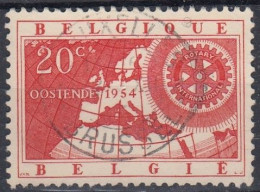 ROTARY INTERNATIONAL OOSTENDE 1954 CACHET BRUXELLES BRUSSEL - Gebraucht