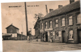 Marcienne - Est , Café De La Gare , ( Voir état Un Côté De Carte à Pris L'humidité ) - Charleroi