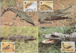 Congo 1987, Maximumcards Unused, WWF, Crocodiles - FDC