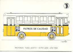 MICROBUS " SAVA-AUSTIN ".- SERIE 4000.-   AÑO 1968.- BARCELONA - Bus & Autocars