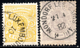 2741.LUXEMBOURG 1880-1881 5 C.,10 C.LOT - 1859-1880 Armarios