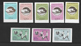 Paraguay 1962 Soccer World Cup Chile Imperforate Set Of 8 MNH - Paraguay