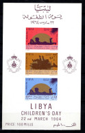 LIBYA 22.3.1964; Journée Des Enfants; Michel-N° 145 B - 147 B115 B - 117 B - Bloc 5 B; MNH, Neuf ** - Libye