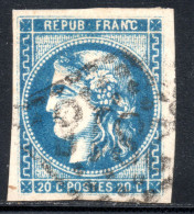 3743. FRANCE 20 C. CERES NICE STAMP AND SHADE - 1870 Emission De Bordeaux