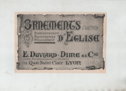 Ornements D'Eglises équipements Militaires Duviard Dime Lyon 1925 Chavent Soieries Nouveautés - Publicidad