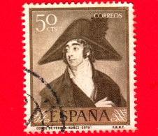 SPAGNA - Usato - 1958 - Giornata Del Francobollo - Conte Di Fernán-Nuñez Dipinto Di Francisco De Goya - 50 - Used Stamps