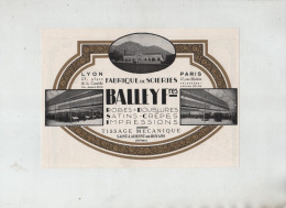 Fabrique De Soieries Bailey Lyon Tissage Mécanique Saint Laurent En Royans 1925 - Publicidad