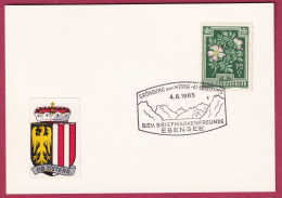 Österreich MNr. 874 Sonderstempel 5. 6. 1965 Ebensee BSV Briefmarkenfreunde - Cartas & Documentos