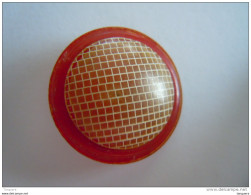 Vintage Rode Knoop Plastic Bouton Rouge 2,2 Cm - Knopen