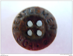 Vintage 1 Knoop Metaal Metal Bouton 1,5 Cm "for Gentleman" Roest Rouille - Bottoni