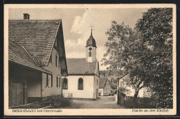 AK Bernbach Bei Herrenalb, Strassenpartie Mit Kirche  - Bad Herrenalb