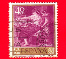 SPAGNA - Usato - 1959 - Dipinti Di Diego Velázquez - Le Filatrici - 40 - Oblitérés