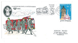 COV 98 - 3099 FIREMEN, Romania - Cover - Used - 1993 - Bombero