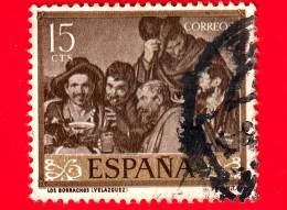 SPAGNA - Usato - 1959 - Dipinti Di Diego Velázquez - I Bevitori (Il Trionfo Di Bacco) - 15 - Gebruikt