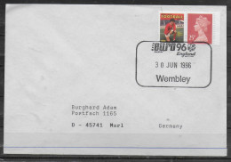 GRANDE BRETAGNE Lettre 1996 Wembley Euro  Football Soccer Fussball - Europees Kampioenschap (UEFA)