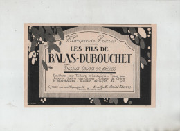 Fabrique De Soieries Balas Dubouchet Lyon Brézins 1925 Charret Pongées Shantungs - Publicidad