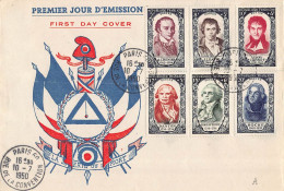 FDC - Célébrités De La Révolution De 1789 - 10/7/1950 Paris - 1950-1959