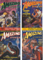 4 POSTCARDS  USA SCIENCE FICTION COMIC FRONTS  AMAZING STORIES - Fairy Tales, Popular Stories & Legends