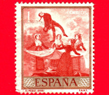 SPAGNA - Usato - 1959 - Dipinti Di Diego Velázquez - Il Pagliaccetto - El Pelele - 1 - Used Stamps