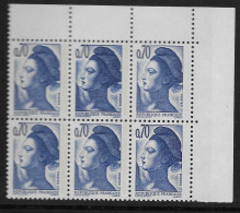 Liberté GANDON N° 2240a) Dans Bloc De 6 ** - Variété DOUBLE FRAPPE - Unused Stamps
