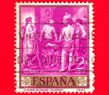 SPAGNA - Usato - 1959 - Giornata Del Francobollo - La Forgia Di Vulcano, Dipinto Di Diego Velázquez - 2 - Usados