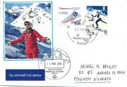 50th Edition For Marcialonga (70-kilometer Classic Race Ski Classics Stage) Letter 2024 To Andorra,with Arrival Postmark - 2021-...: Marcophilie