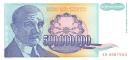 Yugoslavia 500 Million Dinara 1993 Unc - Yugoslavia