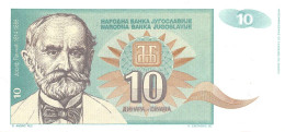 Yugoslavia 10 Dinara 1994 Unc Pn 138a - Yougoslavie