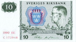 SUÈDE - 10 Kronor 1990 UNC - Suède