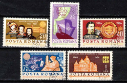 Roumanie 1964 Mi 2338-42 (Yv 2062-6), Obliteré - Usati