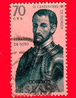 SPAGNA  - Usato - 1960 - Esploratori E Colonizzatori D'America - Hernando De Soto (c.1496–1542), Esploratore - 70 - Oblitérés