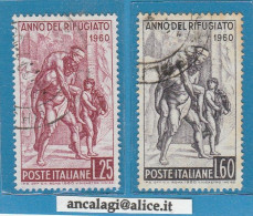 USATI ITALIA 1960 - Ref.0142G "ANNO DEL RIFUGIATO" Serie Di 2 Val. - - 1946-60: Oblitérés