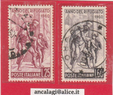 USATI ITALIA 1960 - Ref.0142H "ANNO DEL RIFUGIATO" Serie Di 2 Val. - - 1946-60: Oblitérés