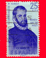 SPAGNA  - Usato - 1960 - Esploratori E Colonizzatori D'America - Pedro Menéndez De Avilés (1519–1574), Ammiraglio - 60 - Oblitérés