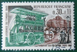 1589 France 1969 Oblitéré Journée Du Timbre Omnibus De Transport Des Facteurs Paris - Used Stamps