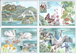 CM 1167 - 0 Czech Republic Macha's Region 2022 Water Birds Buterfly - Cartoline Postali